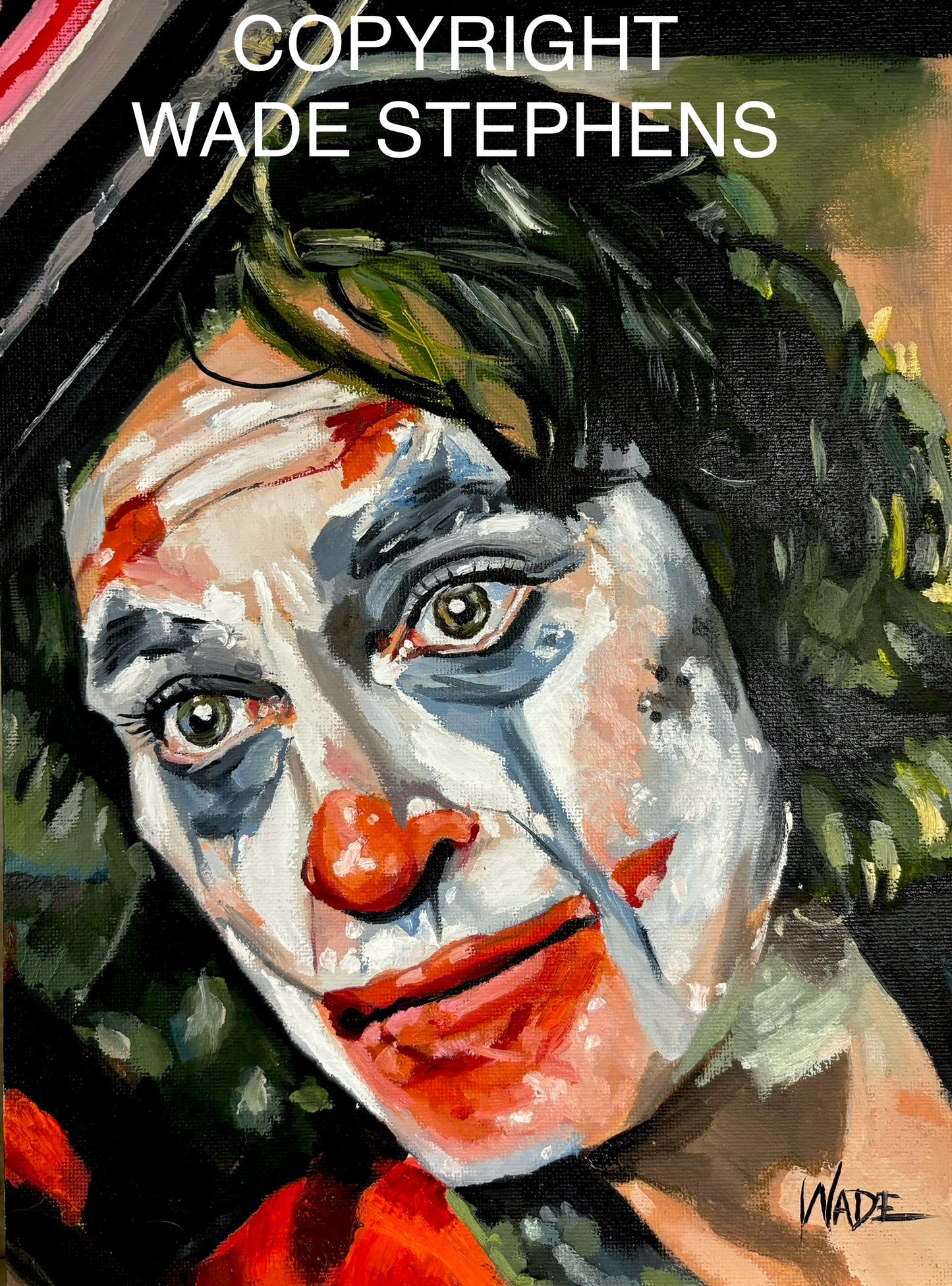 ‘Joker’ oil on canvas board