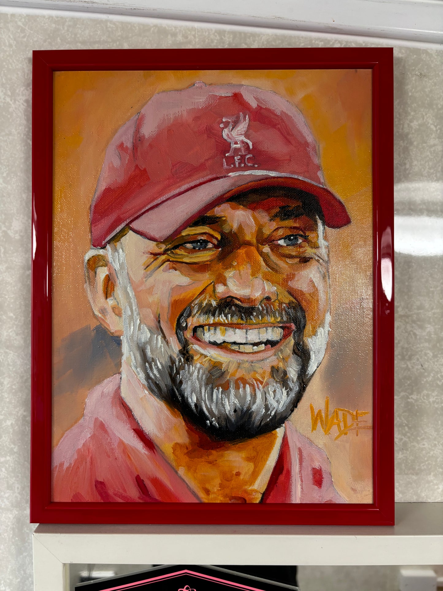 ‘Klopp’ oil on canvas board framed ‘sold’